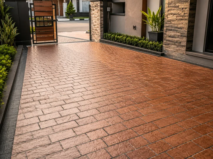Brick Pattern imprint floor